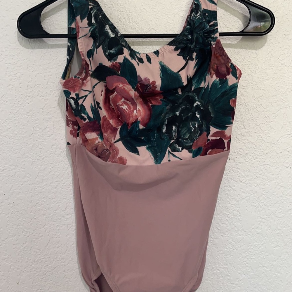 lucky leo floral leotard